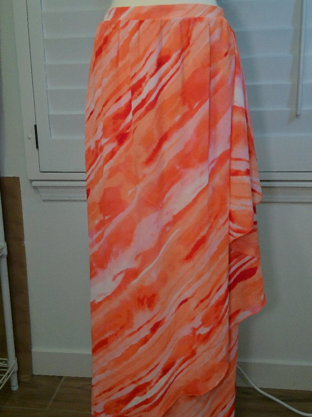 Skirt Zac & Rachel Sheer Wrap Ruffle Long Skirt Size 14